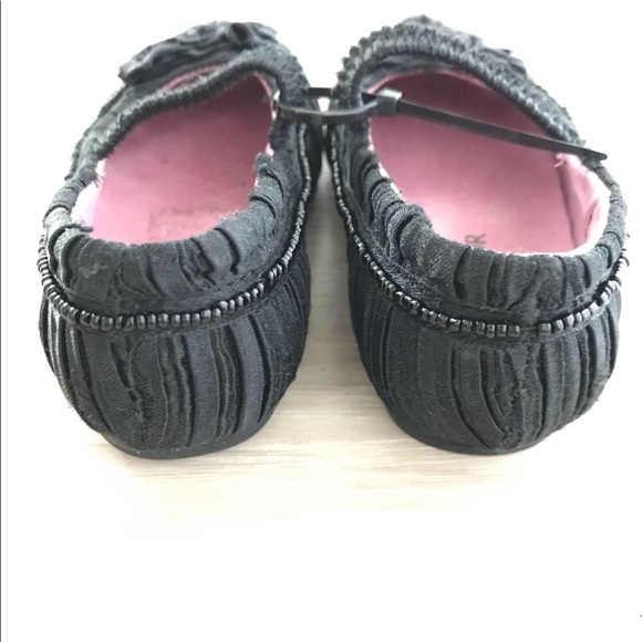 L’AMOUR | SATIN ROSETTE FLATS - Picture 2 of 4